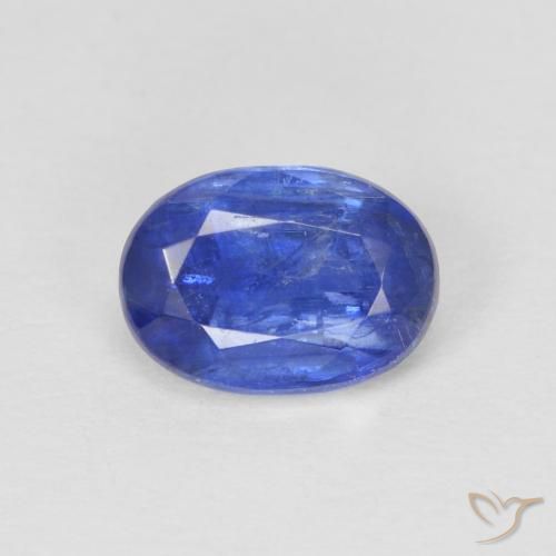1.12ct 자연스러운 진한 파랑 카이아나이트, 타원형, SI