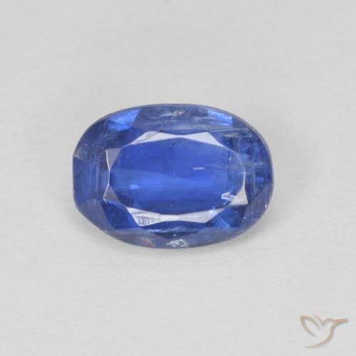0.91ct 자연스러운 진한 파란색 카이아나이트, 타원형, SI