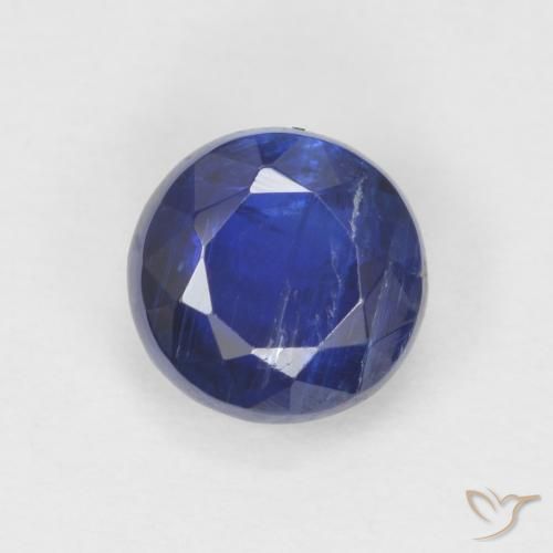 1.24ct 자연스러운 진한 파란색 카이아나이트, 둥근, SI