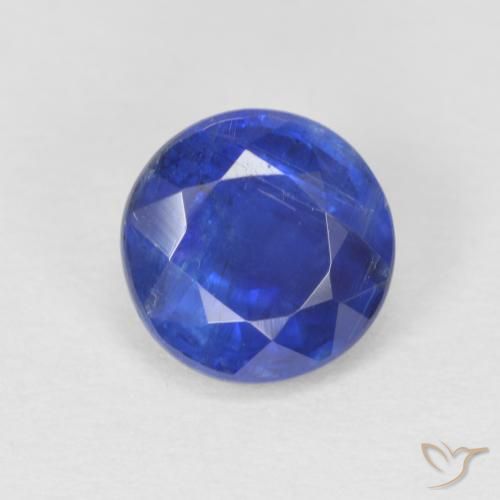 1.12ct 자연스러운 네이비 블루 카이아나이트, 둥근, SI