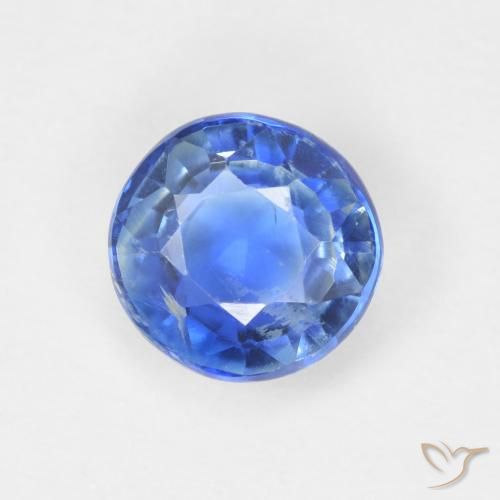 1.04ct 자연스러운 트루 블루 카이아나이트, 둥근, SI