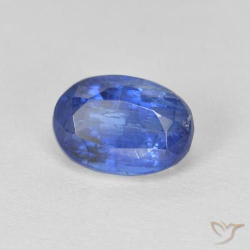 1.36ct 자연스러운 진한 파랑 카이아나이트, 타원형, SI