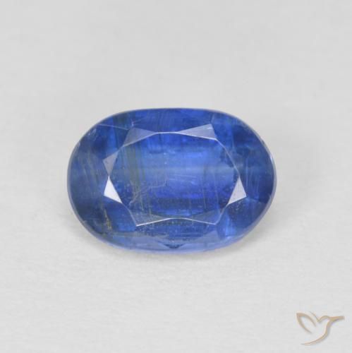 1.01ct 자연스러운 트루 블루 카이아나이트, 타원형, SI