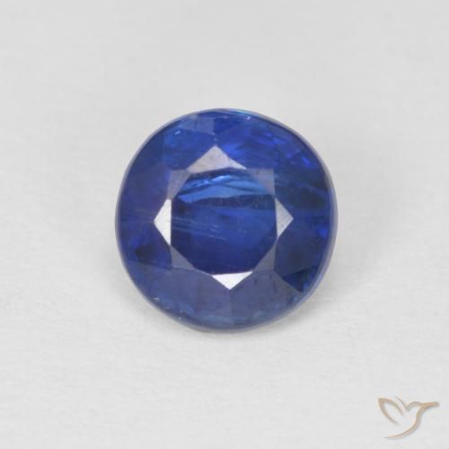 1.09ct 자연스러운 진한 파랑 카이아나이트, 둥근, SI