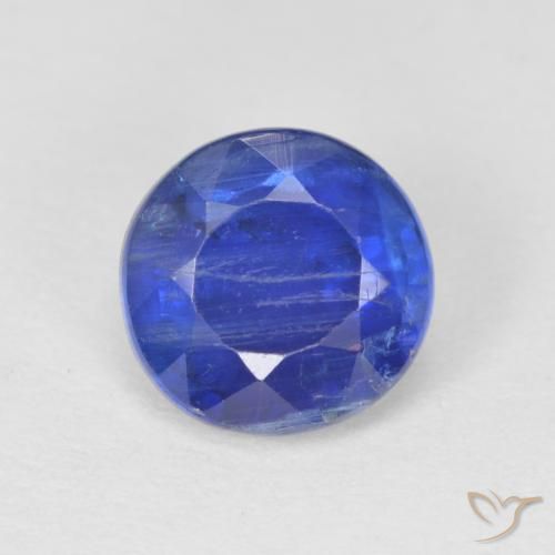 1.32ct 자연스러운 인텐스 블루 카이아나이트, 둥근, SI