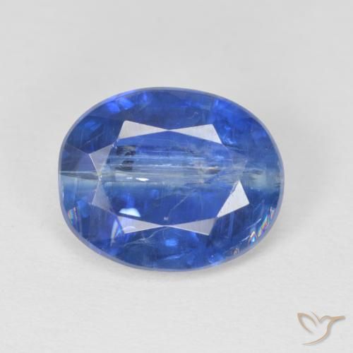 4.08ct 자연스러운 트루 블루 카이아나이트, 타원형, SI