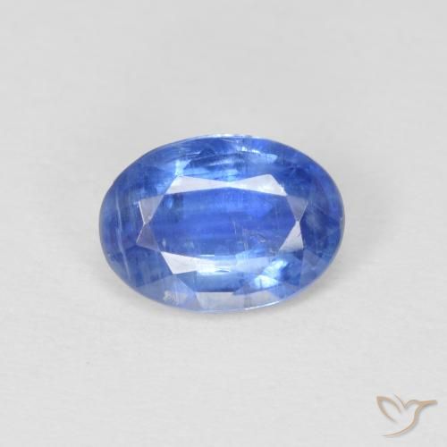 0.87ct 자연스러운 라이트 네이비 블루 카이아나이트, 타원형, SI