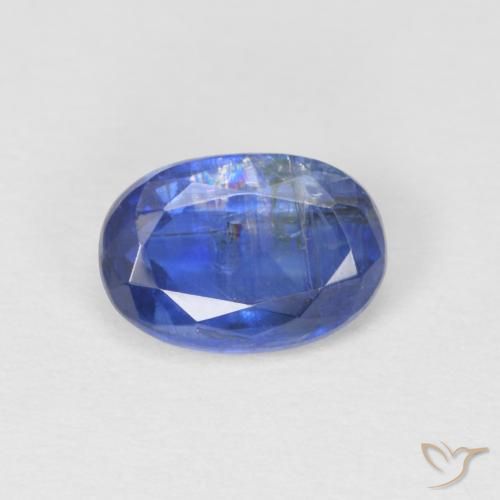 1.07ct 자연스러운 진한 파란색 카이아나이트, 타원형, SI