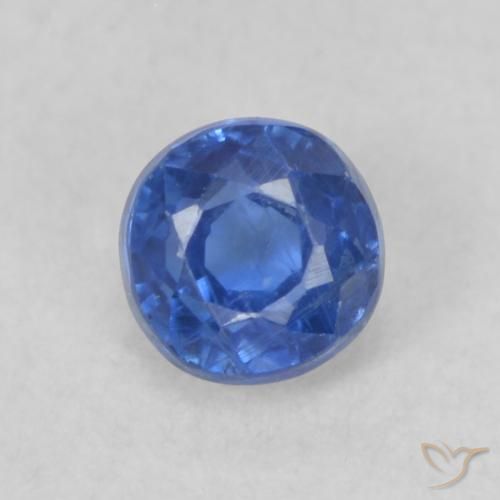 0.38ct 자연스러운 네이비 블루 카이아나이트, 둥근, VS-SI