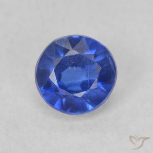 0.36ct 자연스러운 진한 파란색 카이아나이트, 둥근, VS