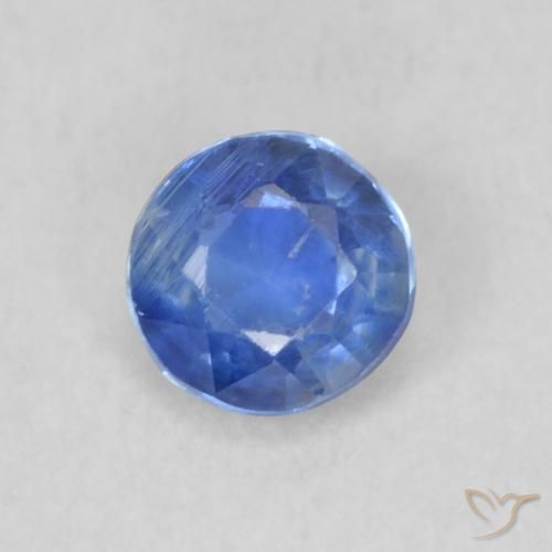 0.28ct 자연스러운 진한 파란색 카이아나이트, 둥근, VS