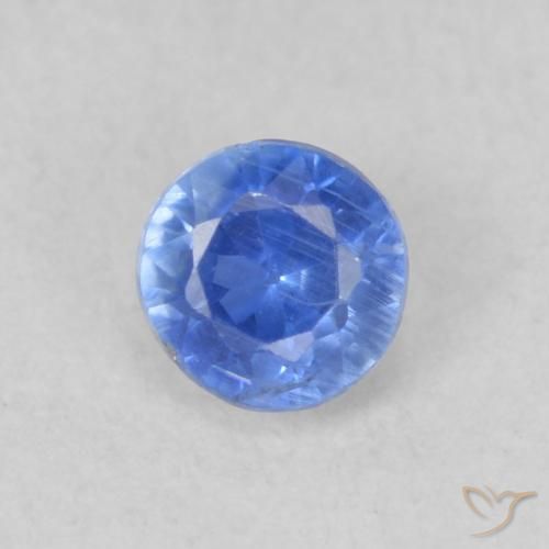 0.33ct 자연스러운 진한 파란색 카이아나이트, 둥근, VS-SI
