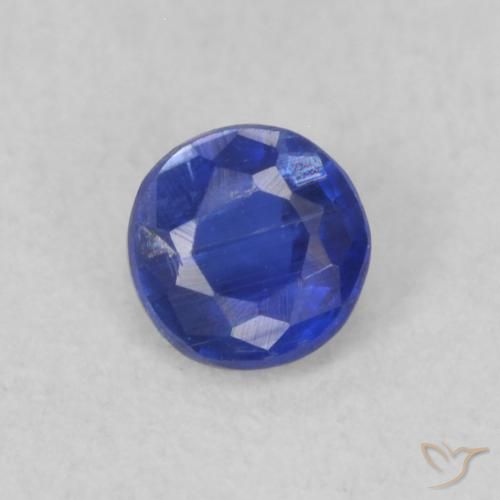 0.26캐럿 천연 네이비 블루 카이아나이트, 라운드 컷, 3.66 mm, VS-SI