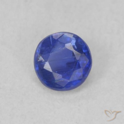 0.26캐럿 천연 네이비 블루 카이아나이트, 라운드 컷, 3.66 mm, VS-SI