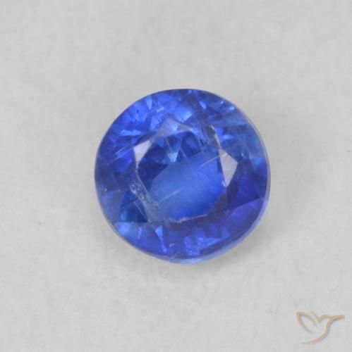 0.33ct 자연스러운 진한 파랑 카이아나이트, 둥근, VS-SI