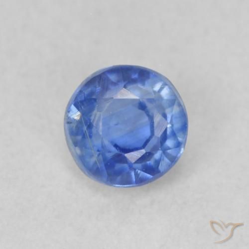 0.35ct 자연스러운 밝은 파란색 카이아나이트, 둥근, VS