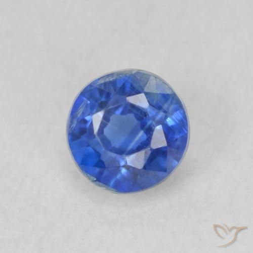 0.36ct 자연스러운 밝은 네이비 블루 카이아나이트, 둥근, VS