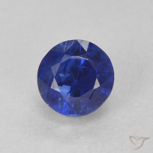 0.54ct 자연스러운 네이비 블루 카이아나이트, 둥근, SI