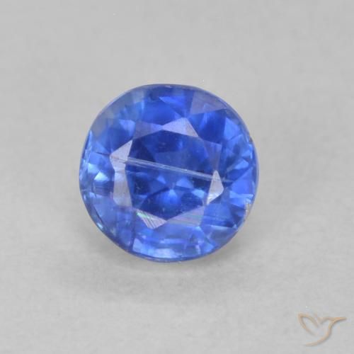 0.44ct 자연스러운 딥 애저 블루 카이아나이트, 둥근, SI