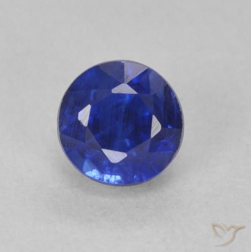 0.58ct 자연스러운 진한 파랑 카이아나이트, 둥근, SI