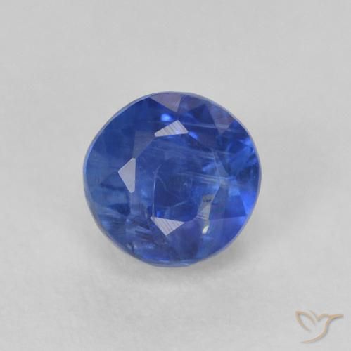 0.53ct 자연스러운 트루 블루 카이아나이트, 둥근, SI