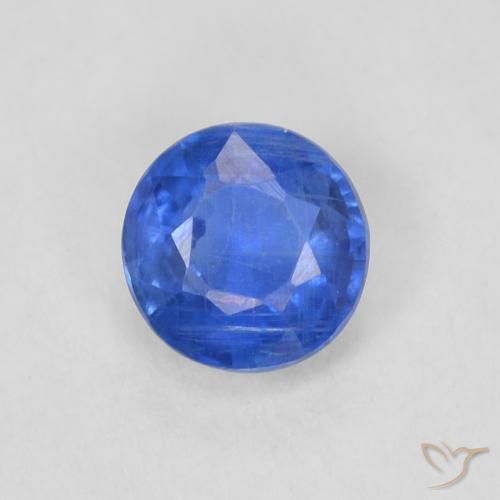 0.35ct 자연스러운 딥 애저 블루 카이아나이트, 둥근, SI