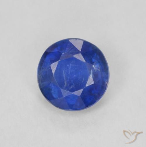 0.36ct 자연스러운 네이비 블루 카이아나이트, 둥근, SI