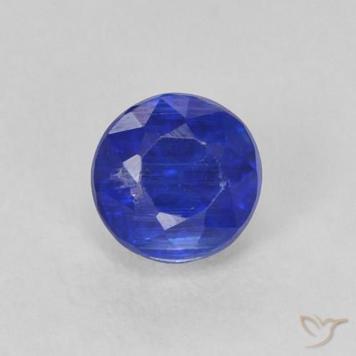 0.44ct 자연스러운 강렬한 네이비 블루 카이아나이트, 둥근, SI