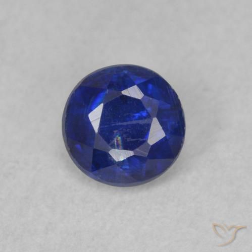 0.37ct 자연스러운 진한 파란색 카이아나이트, 둥근, SI
