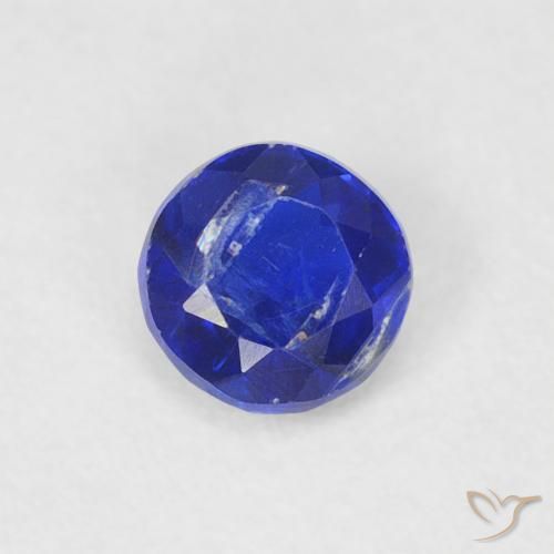 0.33ct 자연스러운 네이비 블루 카이아나이트, 둥근, SI