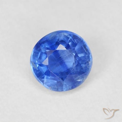 0.42ct 자연스러운 미디엄 네이비 블루 카이아나이트, 둥근, SI