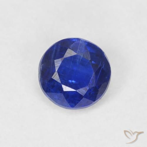 0.34ct 자연스러운 진한 파란색 카이아나이트, 둥근, SI