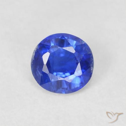 0.34ct 자연스러운 딥 애저 블루 카이아나이트, 둥근, SI
