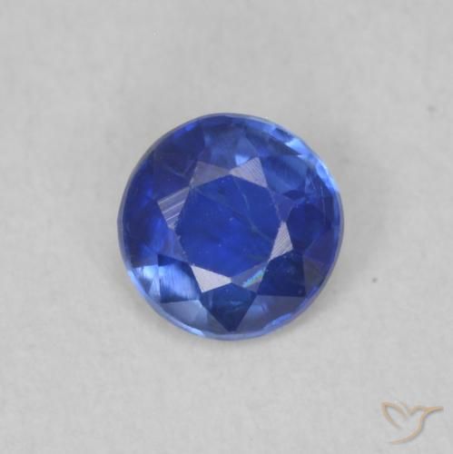 0.32ct 자연스러운 진한 파란색 카이아나이트, 둥근, SI