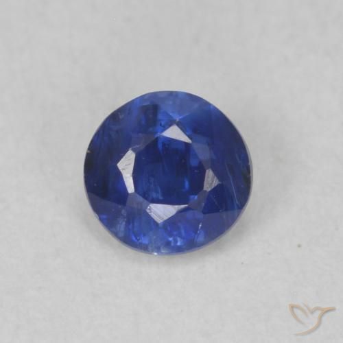 0.39ct 자연스러운 진한 파랑 카이아나이트, 둥근, SI