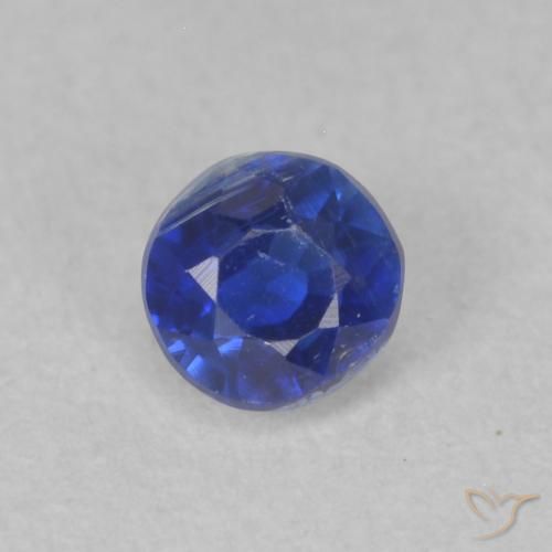 0.40ct 자연스러운 진한 파랑 카이아나이트, 둥근, SI