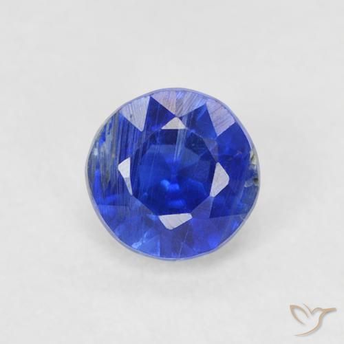 0.45ct 자연스러운 진한 파랑 카이아나이트, 둥근, SI