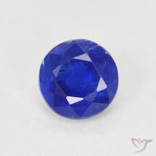 0.42ct 자연스러운 네이비 블루 카이아나이트, 둥근, SI