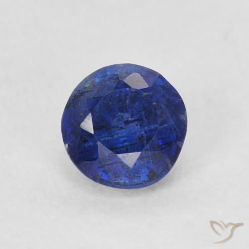 0.38ct 자연스러운 네이비 블루 카이아나이트, 둥근, SI
