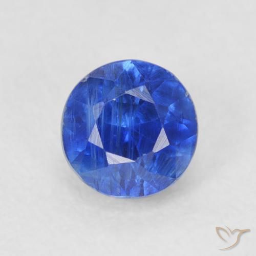 0.50ct 자연스러운 트루 블루 카이아나이트, 둥근, SI