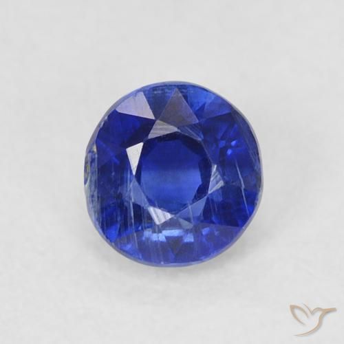 0.45ct 자연스러운 네이비 블루 카이아나이트, 둥근, SI