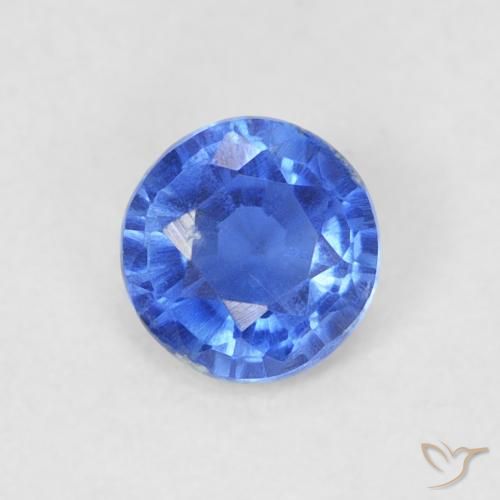 0.31ct 자연스러운 딥 애저 블루 카이아나이트, 둥근, VS-SI