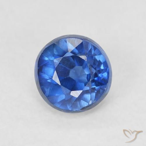 0.48ct 자연스러운 진한 파랑 카이아나이트, 둥근, VS-SI