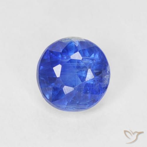 0.43ct 자연스러운 딥 애저 블루 카이아나이트, 둥근, SI