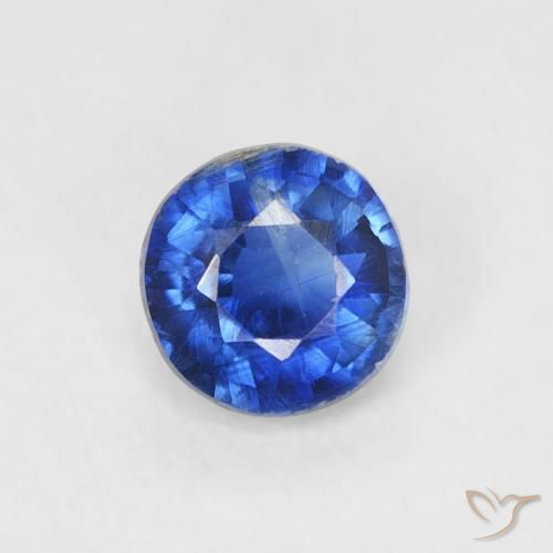 0.34ct 자연스러운 트루 블루 카이아나이트, 둥근, SI
