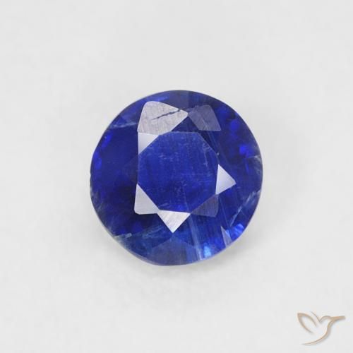 0.32ct 자연스러운 강렬한 네이비 블루 카이아나이트, 둥근, SI