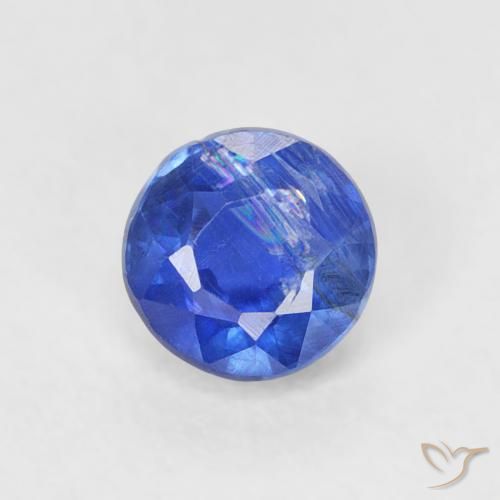 0.39ct 자연스러운 딥 애저 블루 카이아나이트, 둥근, SI