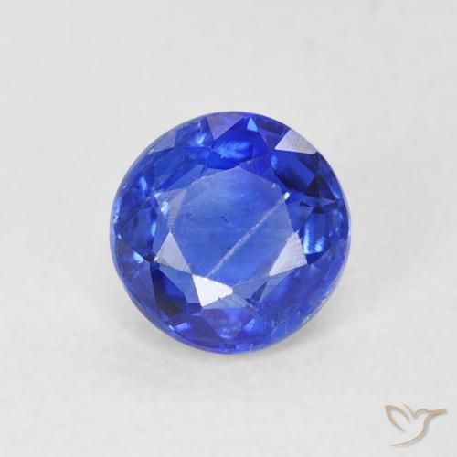 0.67ct 자연스러운 네이비 블루 카이아나이트, 둥근, SI