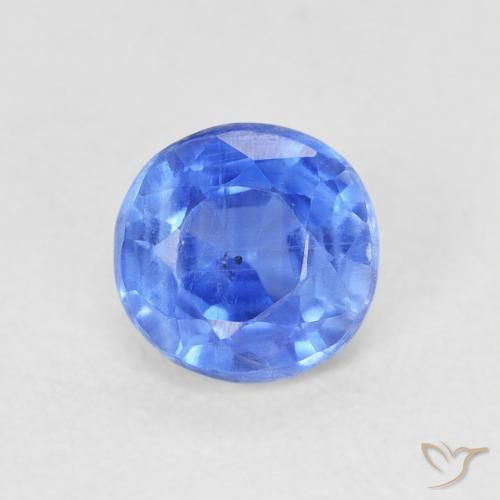 0.77ct 자연스러운 딥 애저 블루 카이아나이트, 둥근, SI