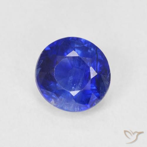 0.66ct 자연스러운 진한 파랑 카이아나이트, 둥근, SI